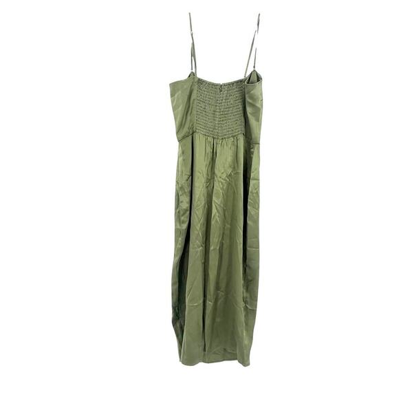 Reformation Oaklie Strap Silk Midi Slip Dress Sleeveless Artichoke Size 4 NWT - Picture 2 of 11
